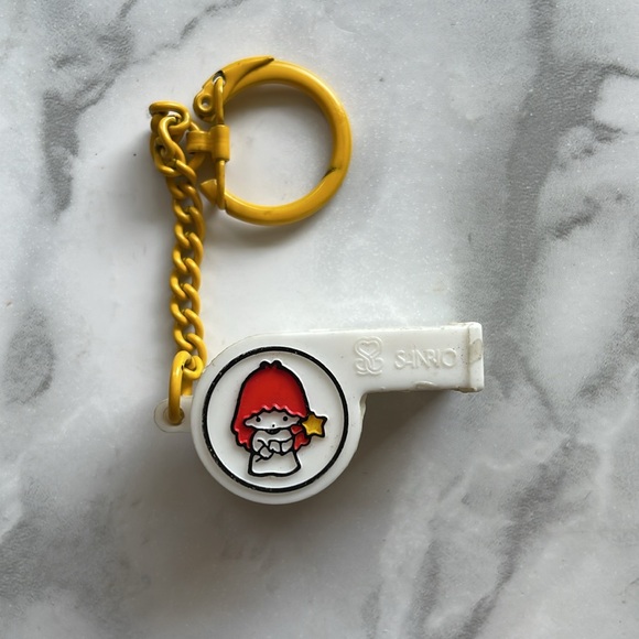 Vintage Sanrio Kiki and Lala LITTLE TWIN STARS - Keychain whistle 1976 - Picture 2 of 5